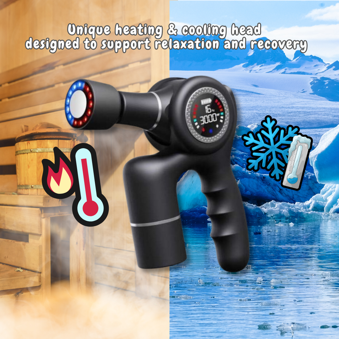 Professionel massagepistol EVOLVIENCE PRO – dobbelte batterier