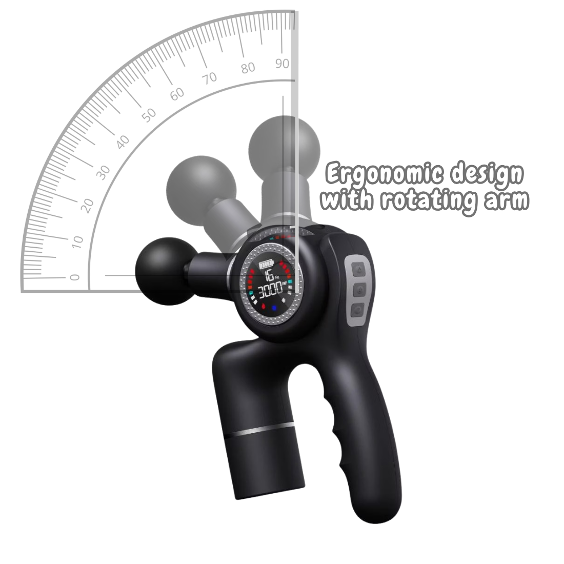 Professionel massagepistol EVOLVIENCE PRO – dobbelte batterier